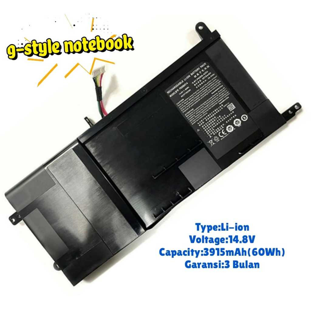 Baterai Laptop Clevo P651 P655 P671 RA P670-RG P650 (BAT-4) Original