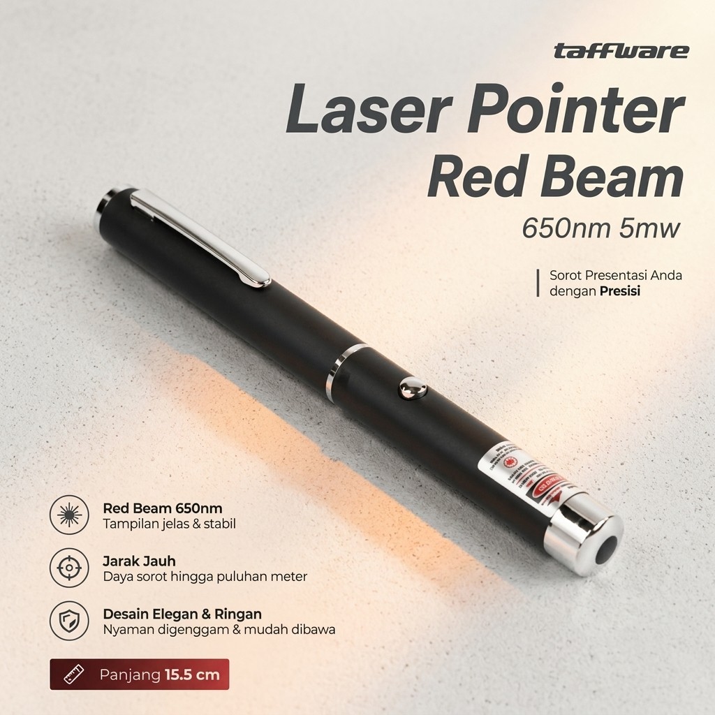 Taffware Laser Pointer Taffware Laser Pointer Pen Presentasi High Power Baterai AAA Original Kualita