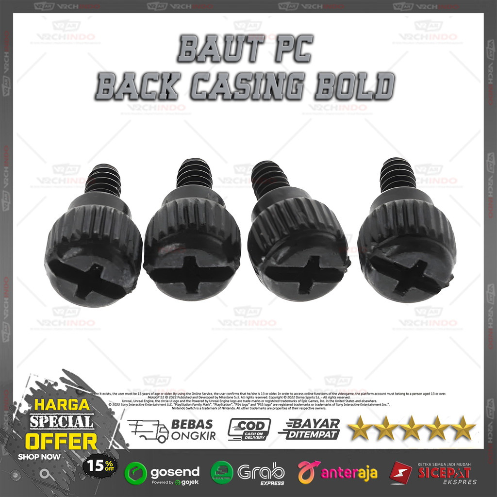 Baut Baud Screw Sekrup Bold Casing Belakang Komputer PC Desktop 