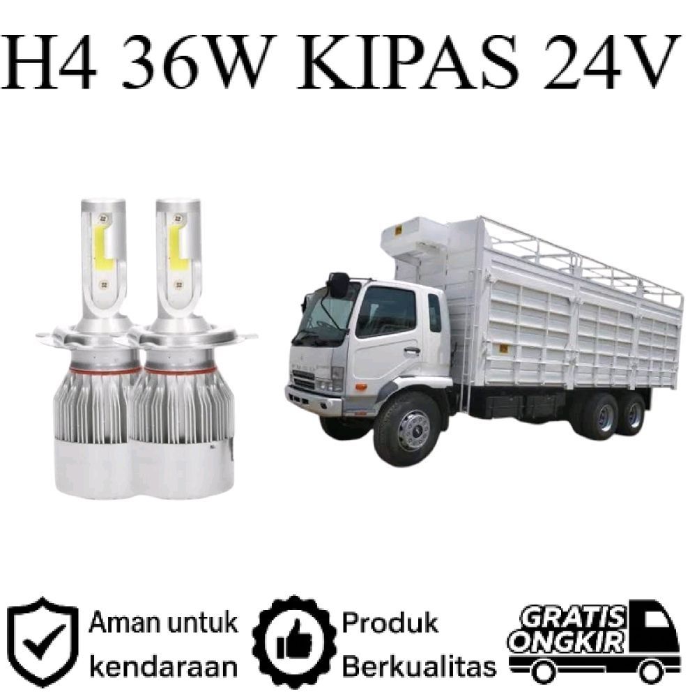 Lampu utama LED H4 24V MITSUBISHI FN 627 FUSO TRONTON EURO 4