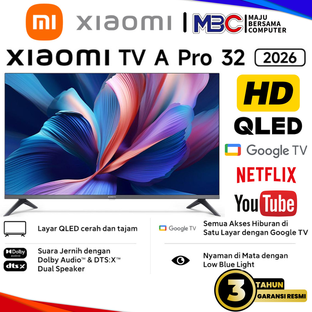TD Xiaomi TV A Pro 32 Inch Google TV - Mi Smart TV Digital Series 32 inch inci 32' 32" 32inch 32inci