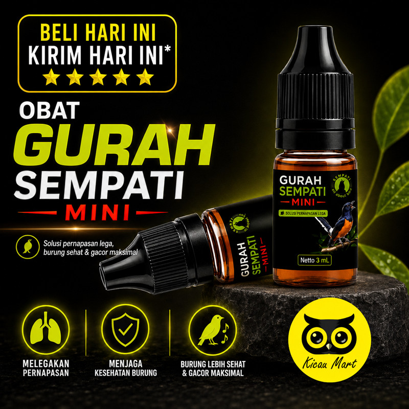 KICAU MART Obat Gurah Sempati Solusi Burung Serak Macet Bunyi Auto Plong Untuk Murai Batu Kacer Kena