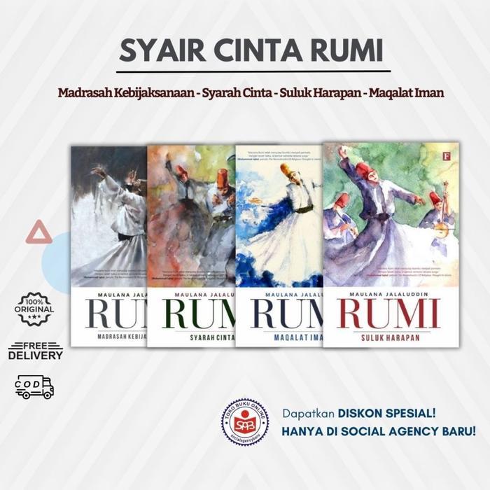 Paket Syair Cinta Rumi 4 Buku - Maulana Jalaluddin Rumi