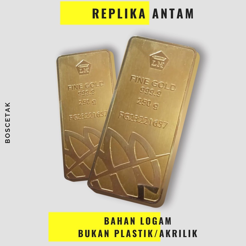 (READY STOK) SOUVENIR replika emas antam 250 g (TERLARIS)