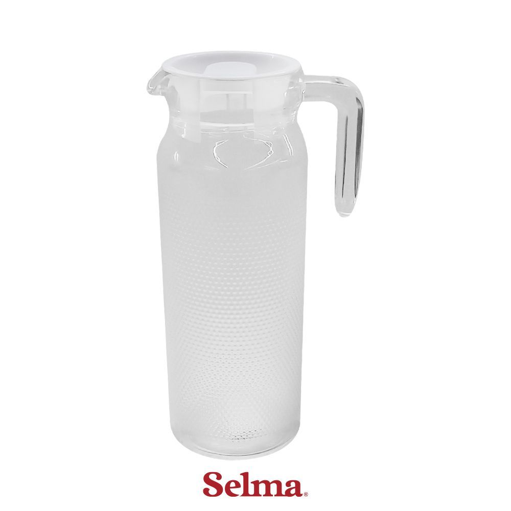 Selma Jordi Teko Minum Kaca 1 Liter Transparan Water Jug Pitcher Air Carafe Minum Jug Rumah