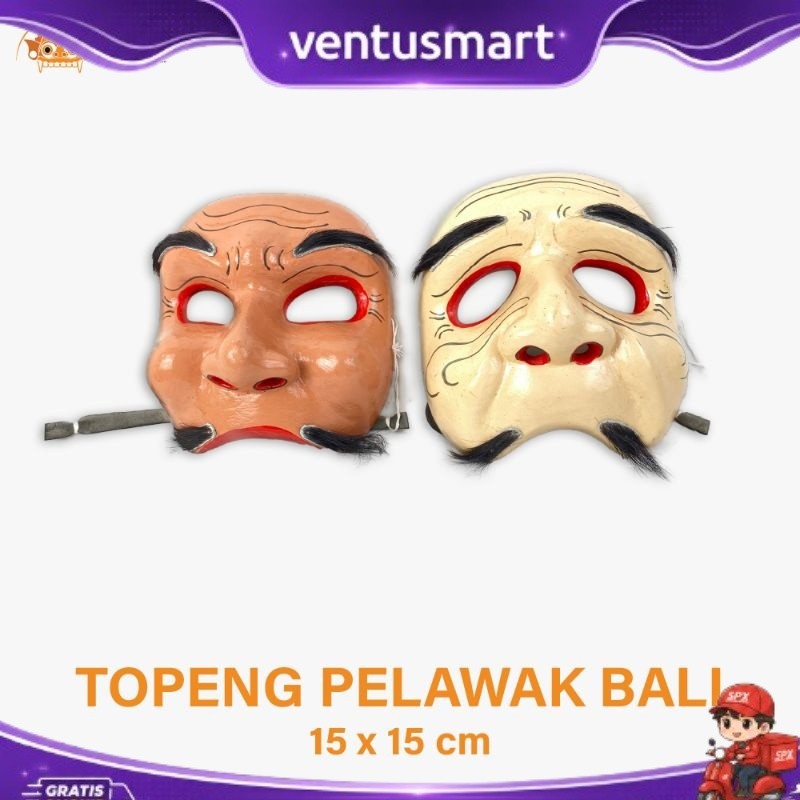 Topeng Bondres Halus - Topeng pelawak Bali - Topeng Lucu Bali - Topeng Bondres -Topeng Unik - Topeng