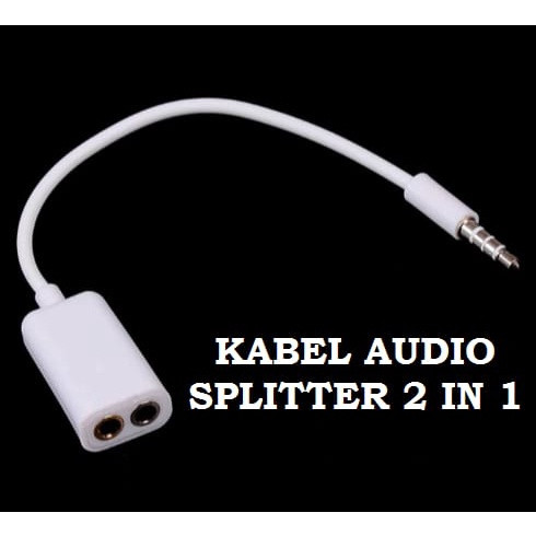 KABEL AUDIO SPLITTER 2 IN 1