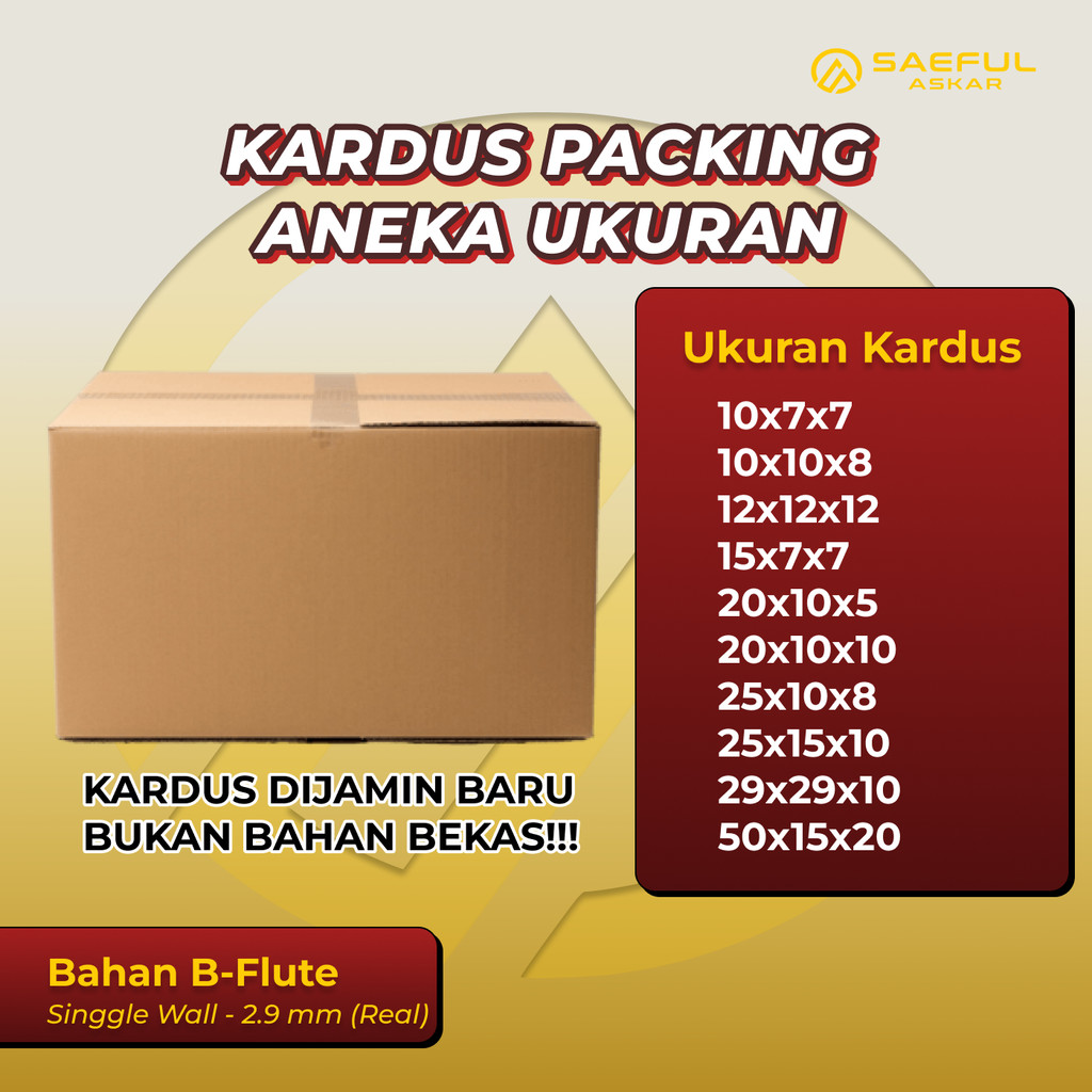 Kardus Packing 10x8x7x12x15x20x25x29