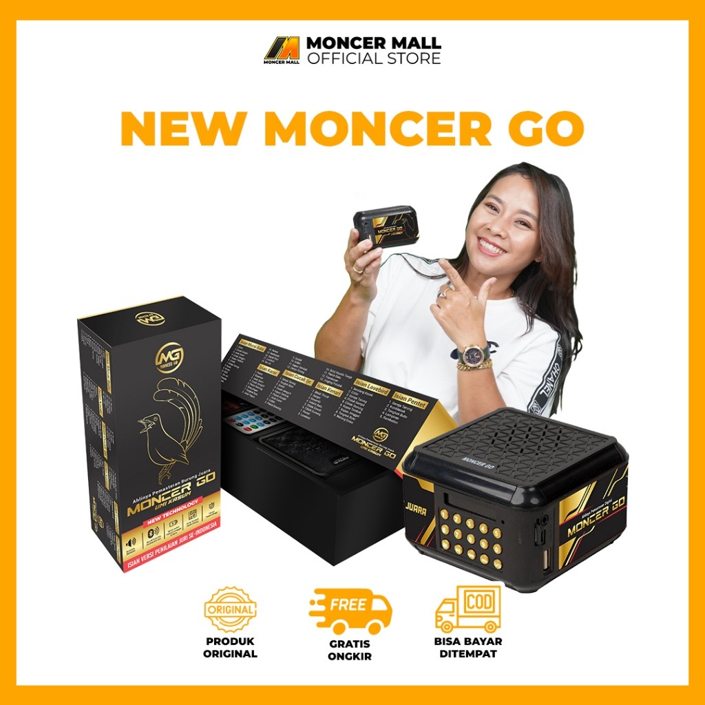 Moncer Go New Technology Speaker Pemasteran Burung Digital Suara Kicau Burung Profesional
