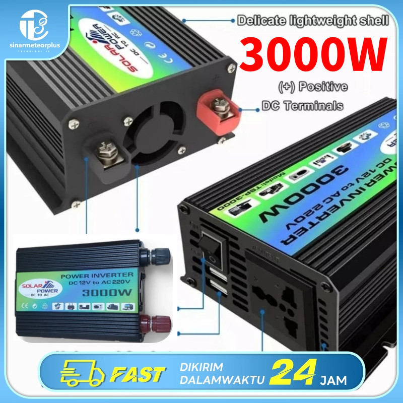 Power Inverter 3000W 2000W 1000W 500W 220W Inverter Frekuensi Tinggi Modifikasi Gelombang Sinus DC 1