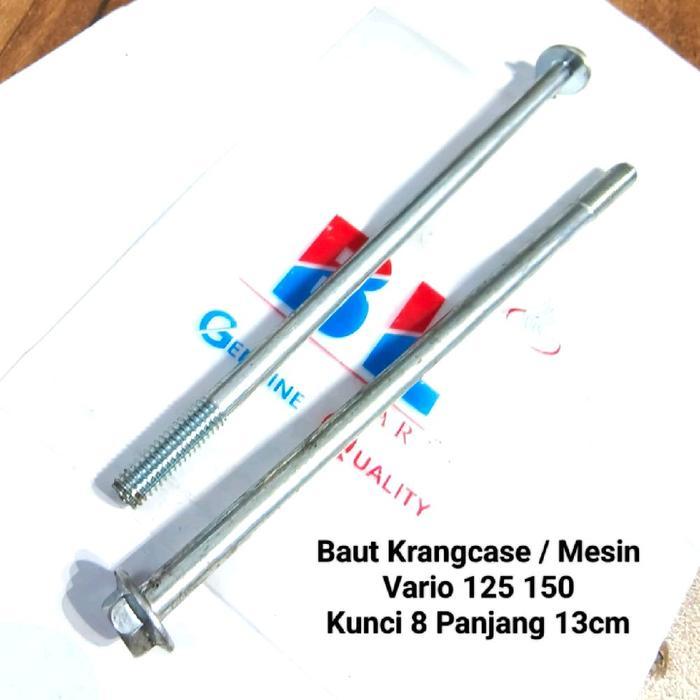 baut krangcase Vario 125 150 / baut blok mesin kunci 8 panjang 13cm m6x130 (baut10)