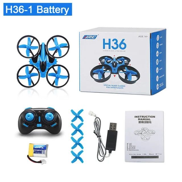 JJRC H36 Mini Rc 2.4G Drone 6-axis Headless Mode Collision Avoidance Helicopter 360° Flipping Quadco