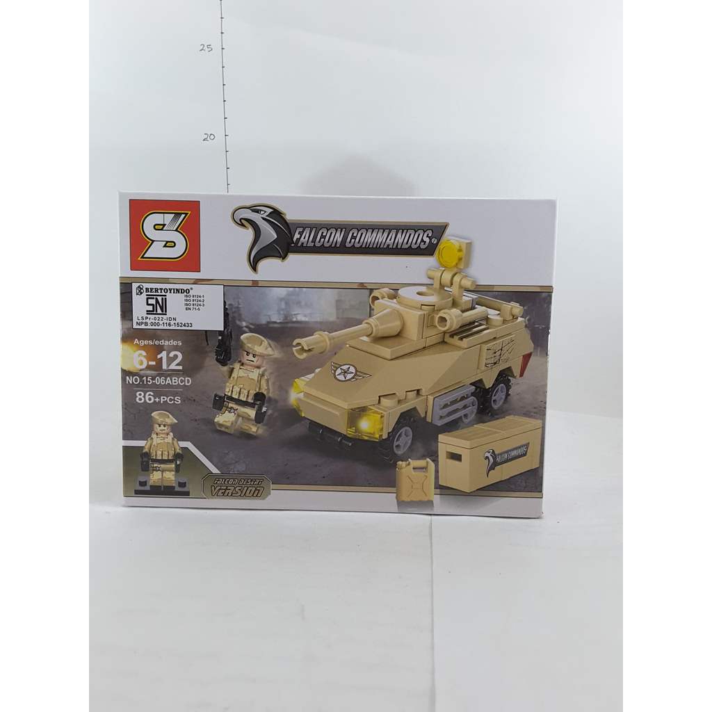 Mainan Lego Bricks World War Vehicles Set 4PCS NEW Sudah SNI