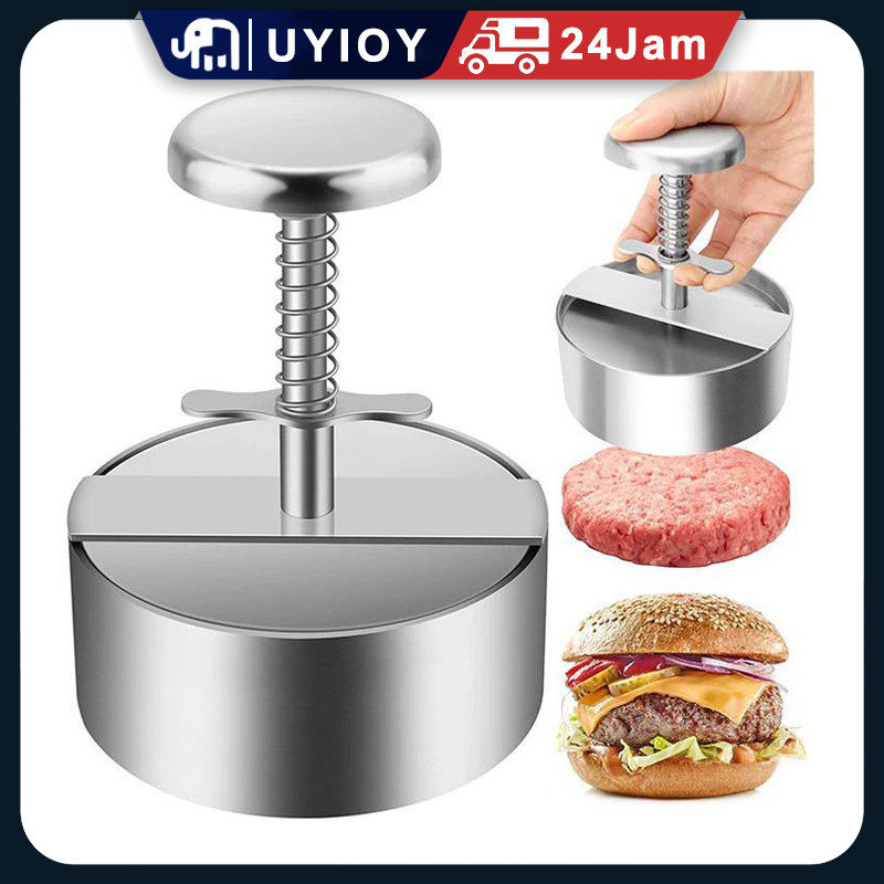 Cetakan Burger Patty Stainless /Burger Maker Patty Press/Cetakan Beef Burger Round