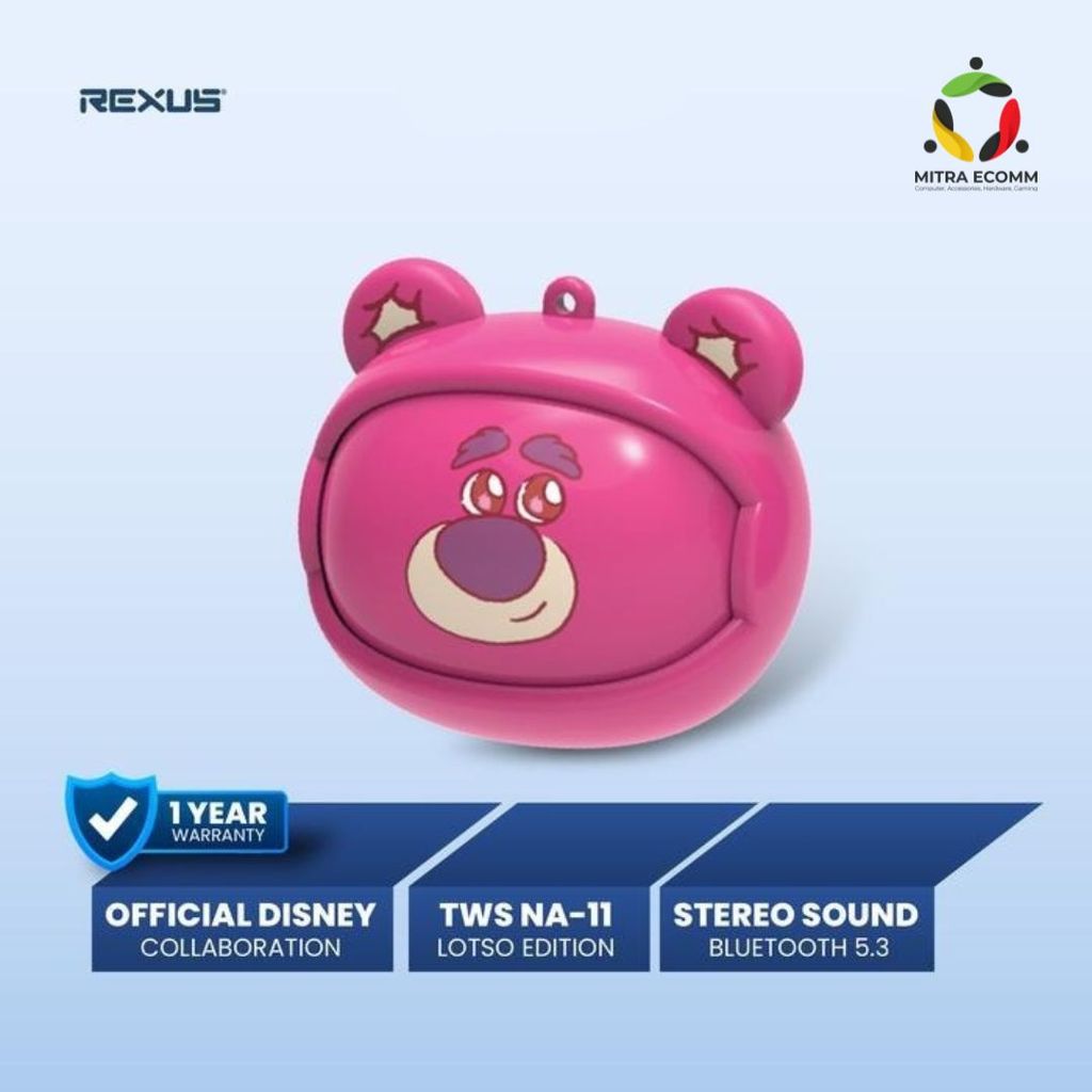 Earphone Bluetooth TWS V5.3 REXUS NA-11 Lotso With Neckchain