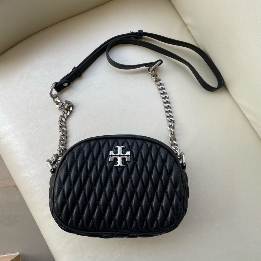 2025 Tory burch / TB Tas Persegi Kulit Domba Baru Satu tas selempang bahu