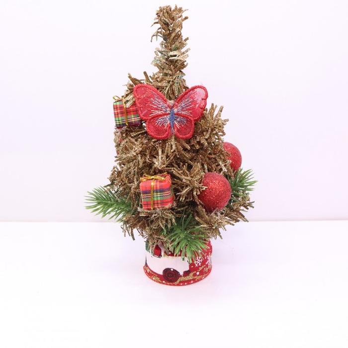 Pohon Natal Hias Meja Mini 20cm - Miniatur Pohon Natal - Pohon Hias Pohon Cemara Mini Tanaman Dekora