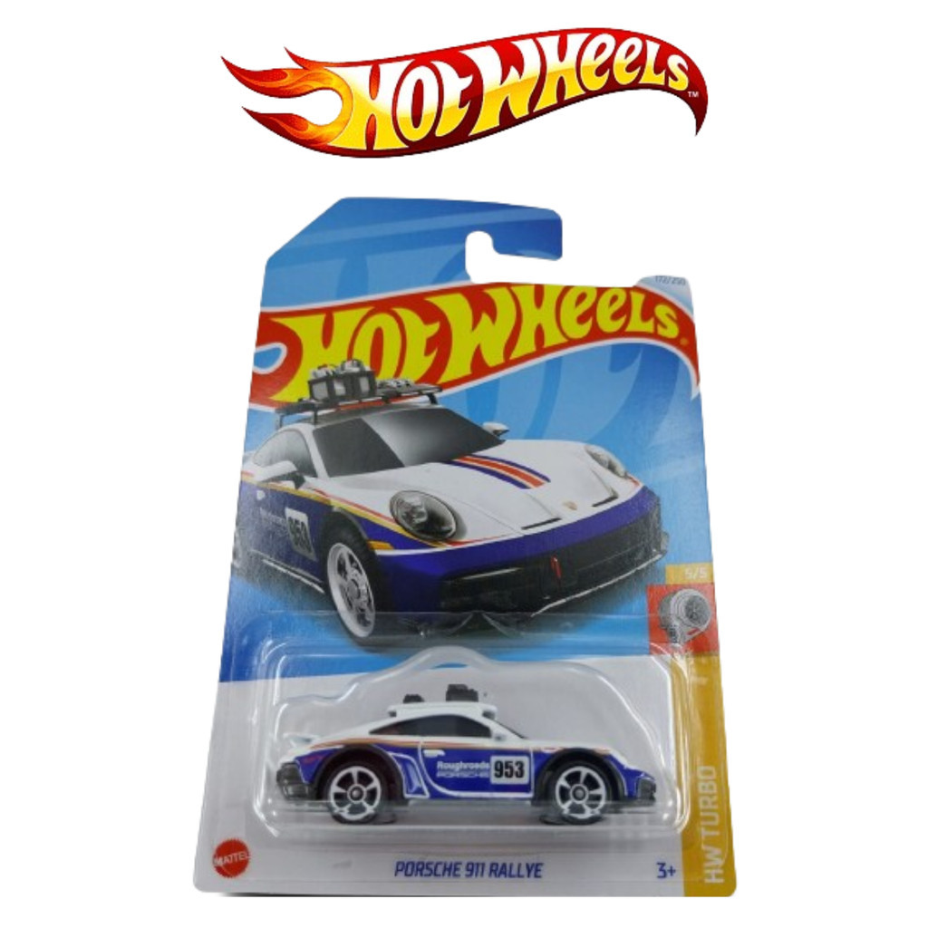 Hot Wheels Porsche 911 Rallye Putih Biru Rally