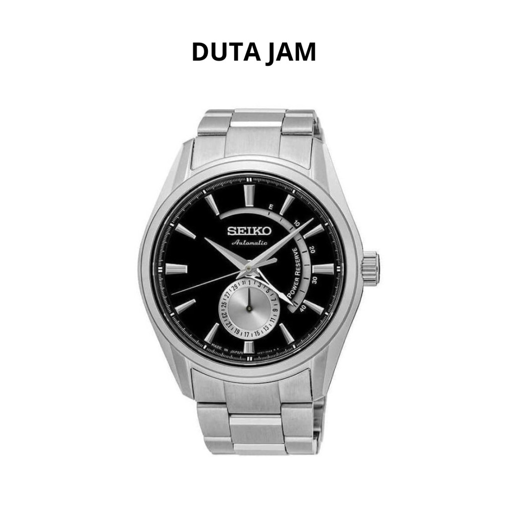 JAM TANGAN PRIA SEIKO SSA305J1 JDM PRESAGE AUTOMATIC STAINLESS TRAP SILVER BLACK