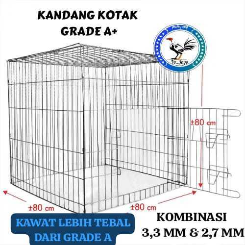 Kandang Galvanis / kurungan ayam galvanis KOTAK 80x80x80 CM