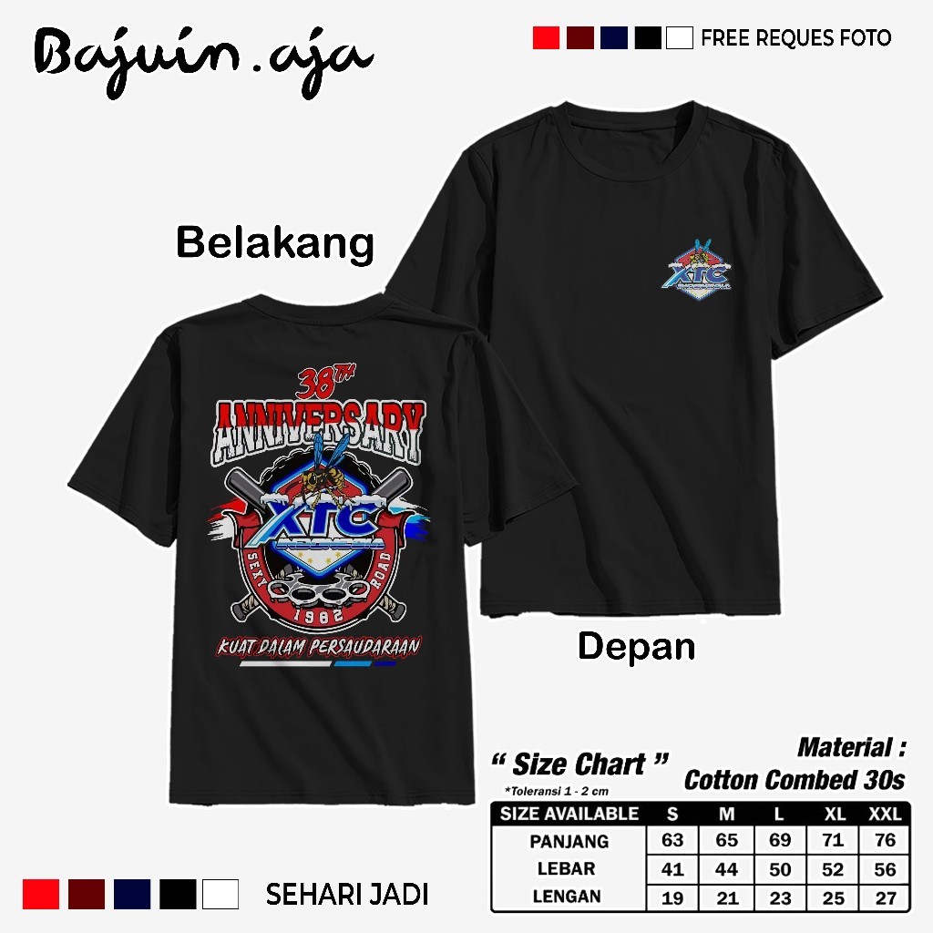 KAOS XTC - KAOS TERBARU - KAOS PRIA - KAOS XTC INDONESIA - BAJU XTC - BAJU SABLON - COD / Kaos XTC I