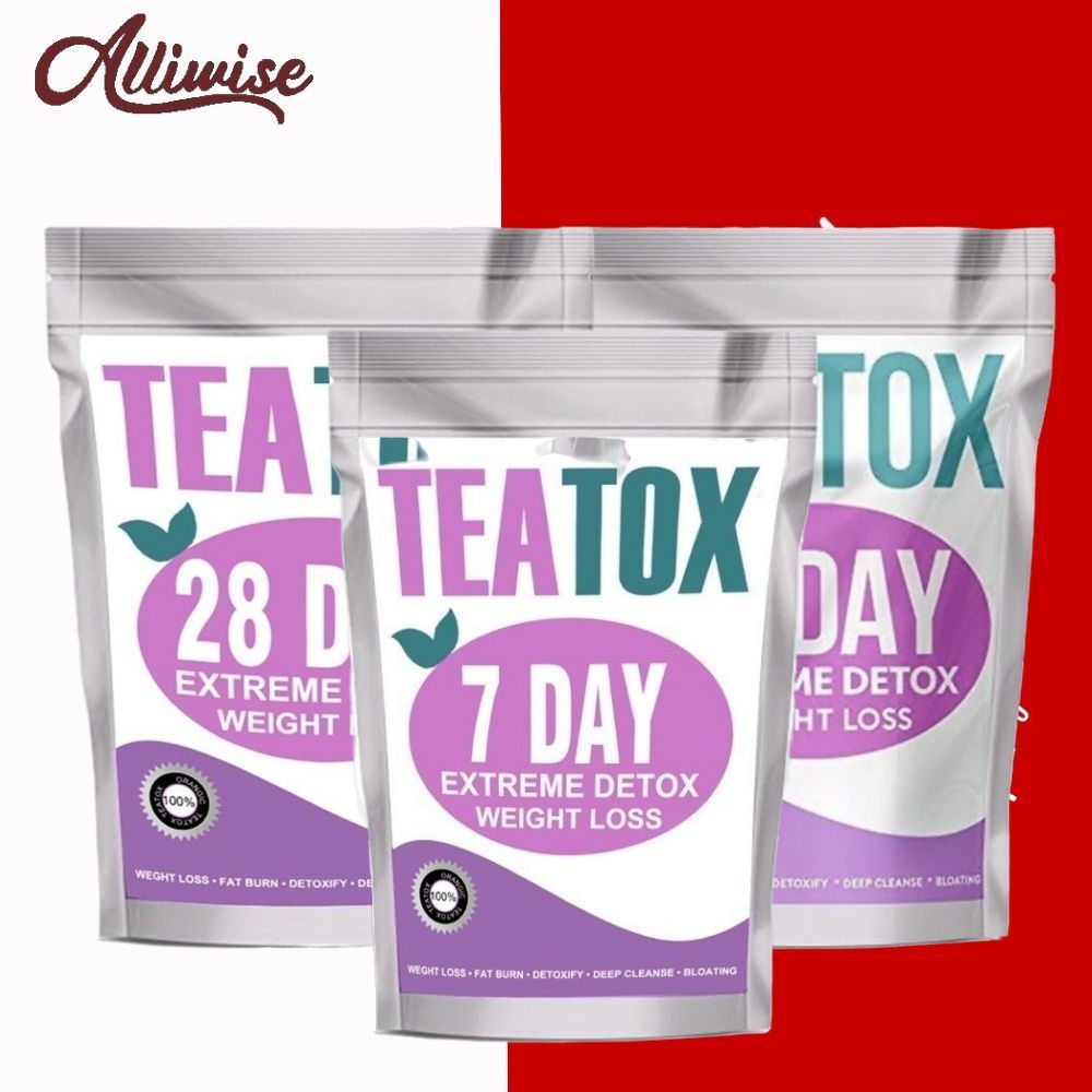Teh Herbal USA Teatox Slime 28 Hari Detoksifikasi Pembersihan Usus Besar sistem pencernaan