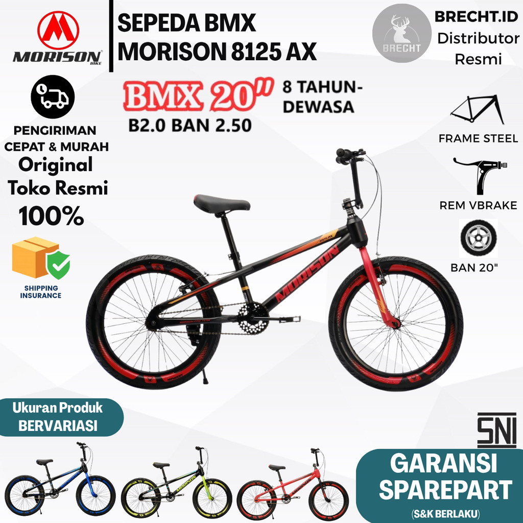 Sepeda Anak BMX MORISON 8125 AX 20Inch  Ban Jumbo 3.0 MORISON 8125AX