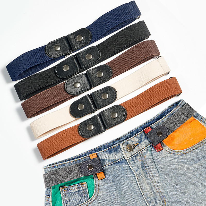 Simple Fashionable Belt Invisible Elastic Versatile Clothing Decoration Jeans Buttonless Elastic Bel