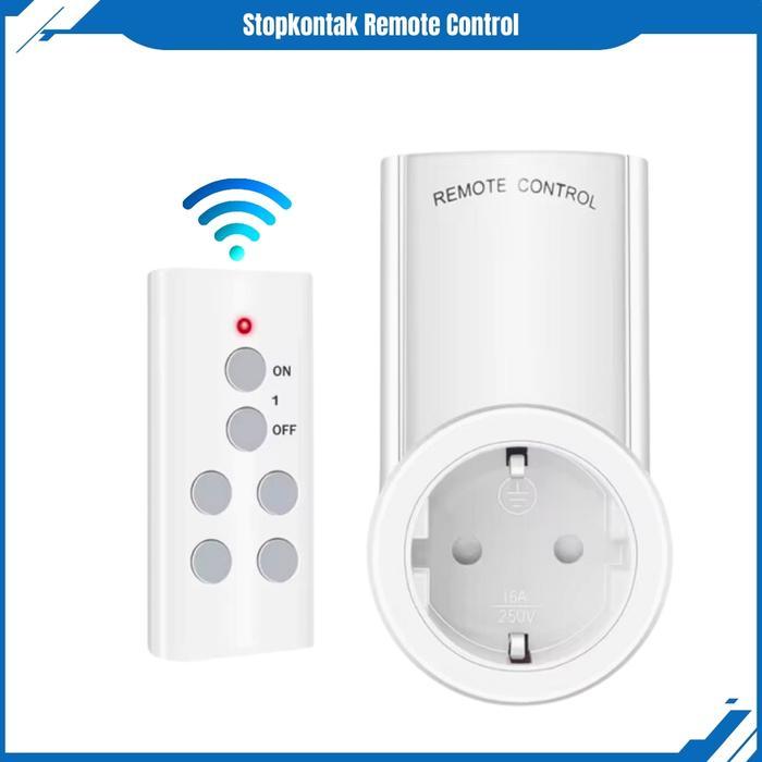 PROMO  Stop Kontak Switch ON OFF Remote Control Colokan Listrik Remot Steker Saklar Remot Tanpa Kabe