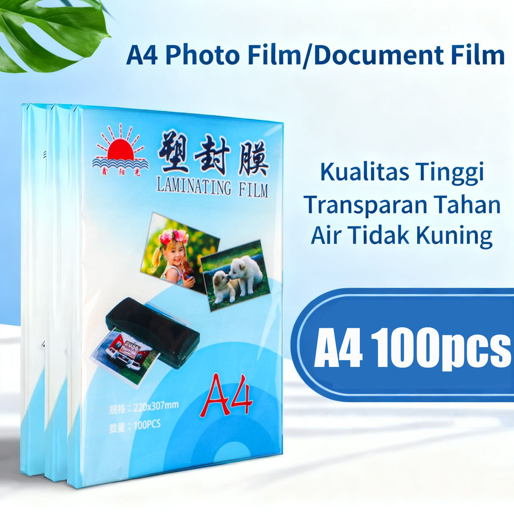 100 Pcs Plastik Laminating A4/Laminating Double Sided A4/kertas Laminating/plastik Laminasi/kertas L