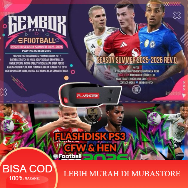 FULL GAME Flashdisk PS3 Bola Update Terbaru Gembox BITBOX langsung pakai