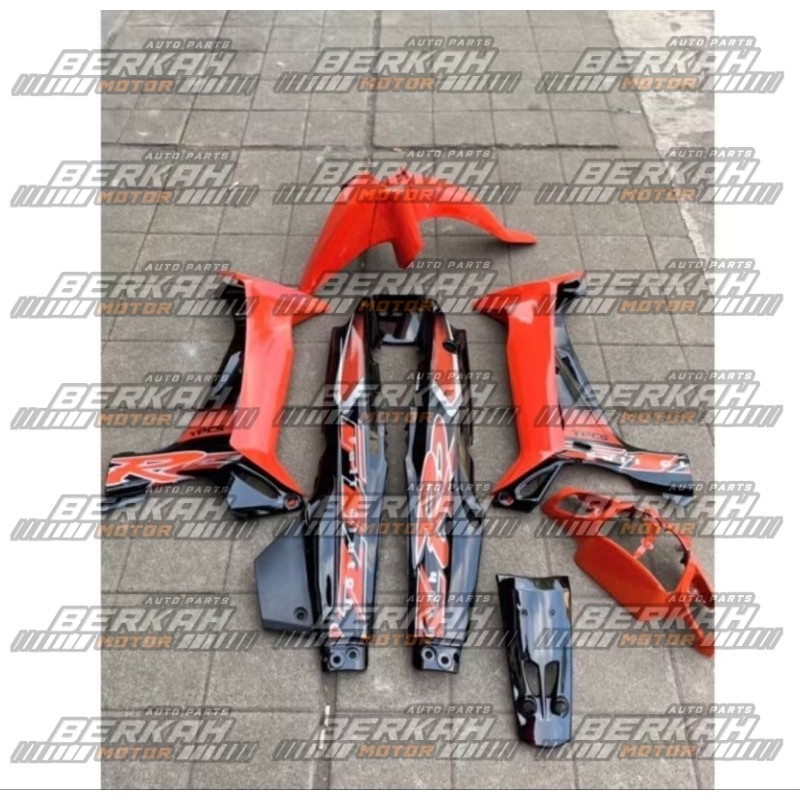 BODY  SET  COVER BODY FULL SETT YAMAHA FIZ R FULL CLUTH HITAM OREN