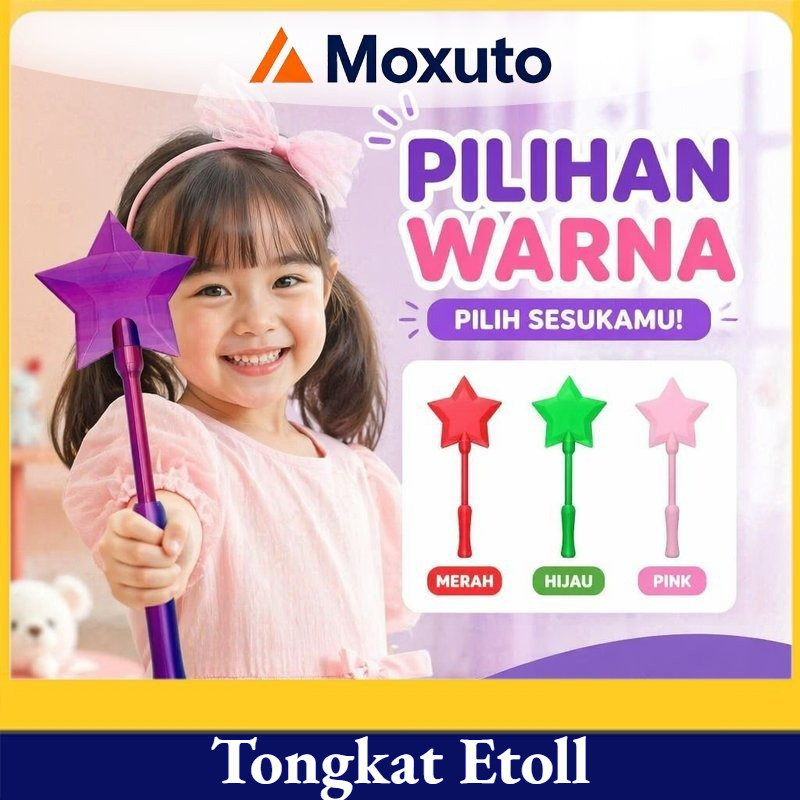 Tongkat Etoll Lucu Model Peri Holder Kartu Debit Kredit Tap EDC Warna Merah Biru Ringan