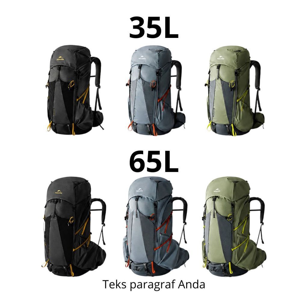 Naturehike Tas Gunung Carrier Ringan Seek Wind Pro 35+5L 65+5L CNK2650XB017 Ultralight Backpack Rans