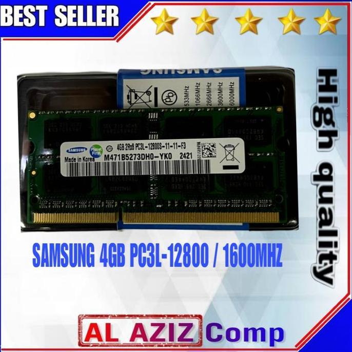 * Ram Laptop Samsung Ddr3 4 Gb Pc3L-12800S *