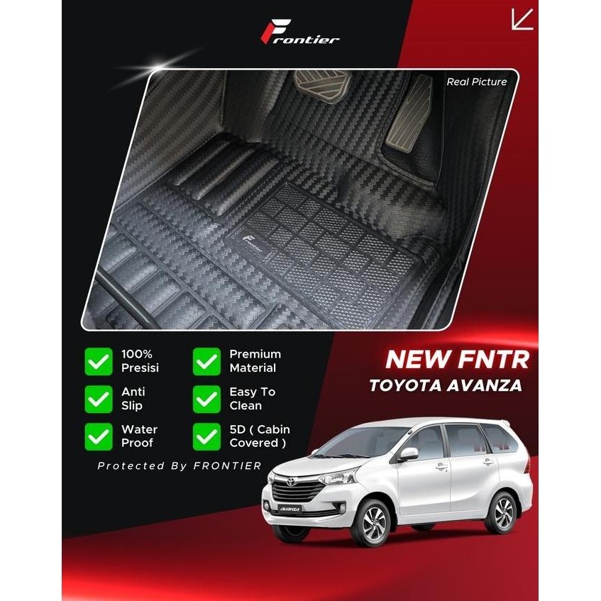 ADA Karpet Mobil Frontier FNTR Anyaman AVANZA - 5D, PRESISI,Custom,Mewah & Anti air|Murah terjangkau
