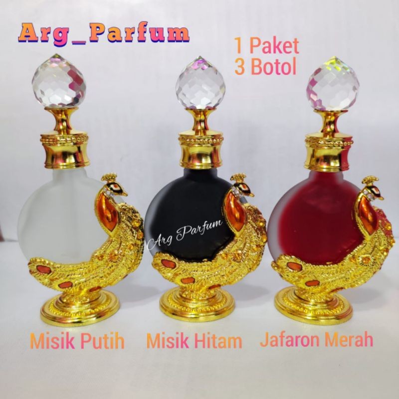 Minyak 1 Paket Misik Putih + Misik Hitam + Jafaron Merah Original 100%     Berkualitas