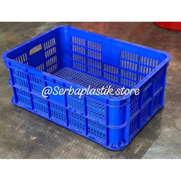 Keranjang krat pabrik container kontainer box serbaguna plastik tebal - Kecil