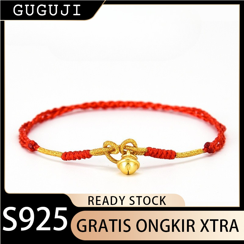 Gelang Kaki Lonceng Emas Perhiasan Wanita Kepang