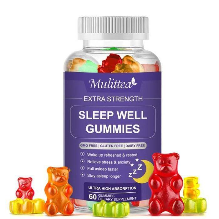 Tidur Melatonin Gummies Dukungan Tidur Suplemen Vitamin Bantuan Tidur