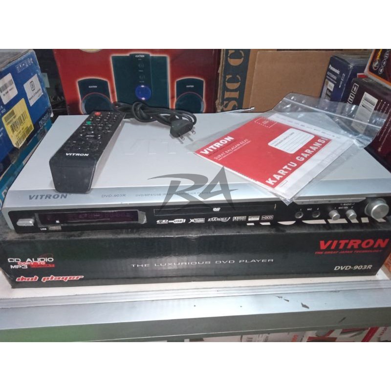 III DVD PLAYER VITRON 903 R 903R CD VCD MP3 MPEG4 MP4 GARANSI BARANG BARU STOK LAMA BUKAN BEKAS ORI
