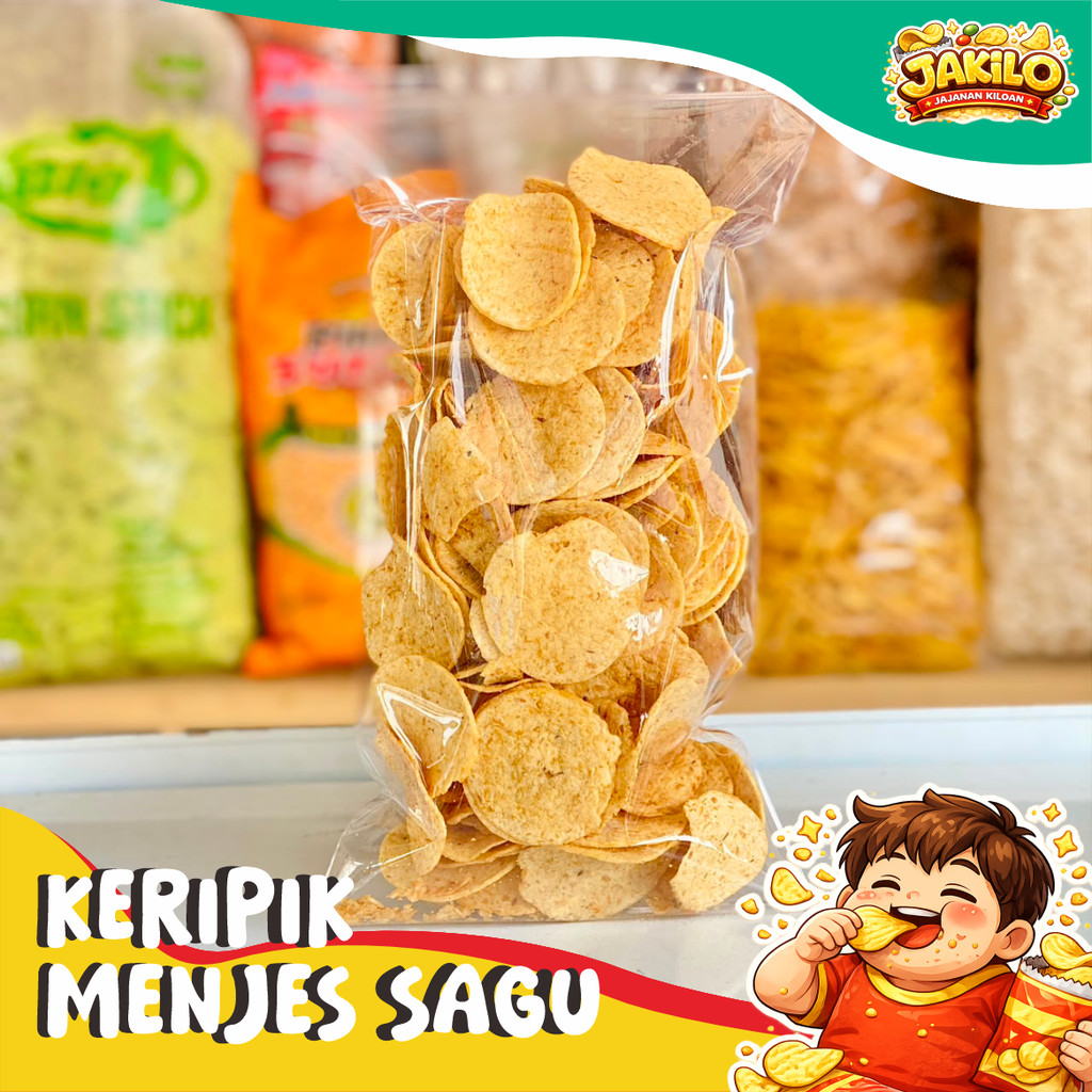 Keripik Tempe Menjes Sagu Kiloan 1kg 500gr Kripik Gembus Khas Malang - JAKILO Jajanan Kiloan