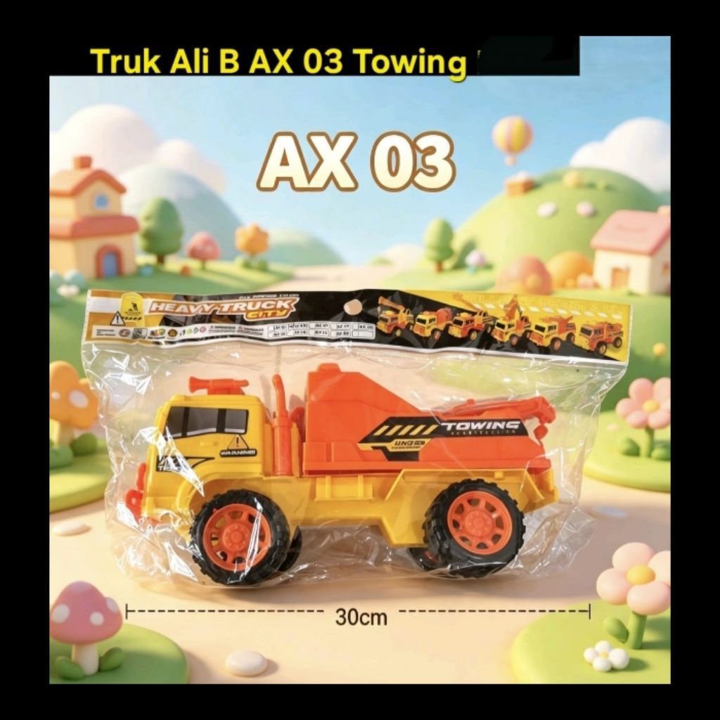 TRUK ALI Besar 30cm Mainan Anak Mobil Konstruksi Construction Dump Truck Beko Crane Damkar Ladder Mo