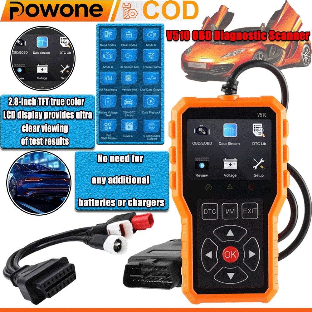 Scanner OBD2 V510 Universal Alat Diagnostik Mobil Pembaca Kode Error Cek OBD OBD2 Scanner Diagnosti 