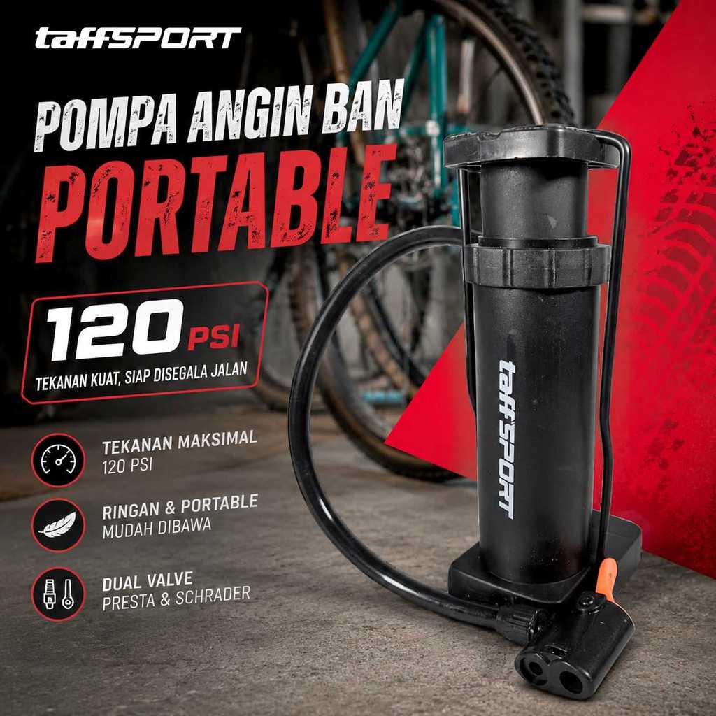 Pompa Angin Sepeda Serbaguna Portable Pump 120 PSI