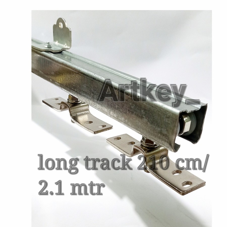 TOKO AKSA REL PINTU SLIDING/GESER GALVANIS/BESI TEBAL PANJANG 2.1 METER/210 cm