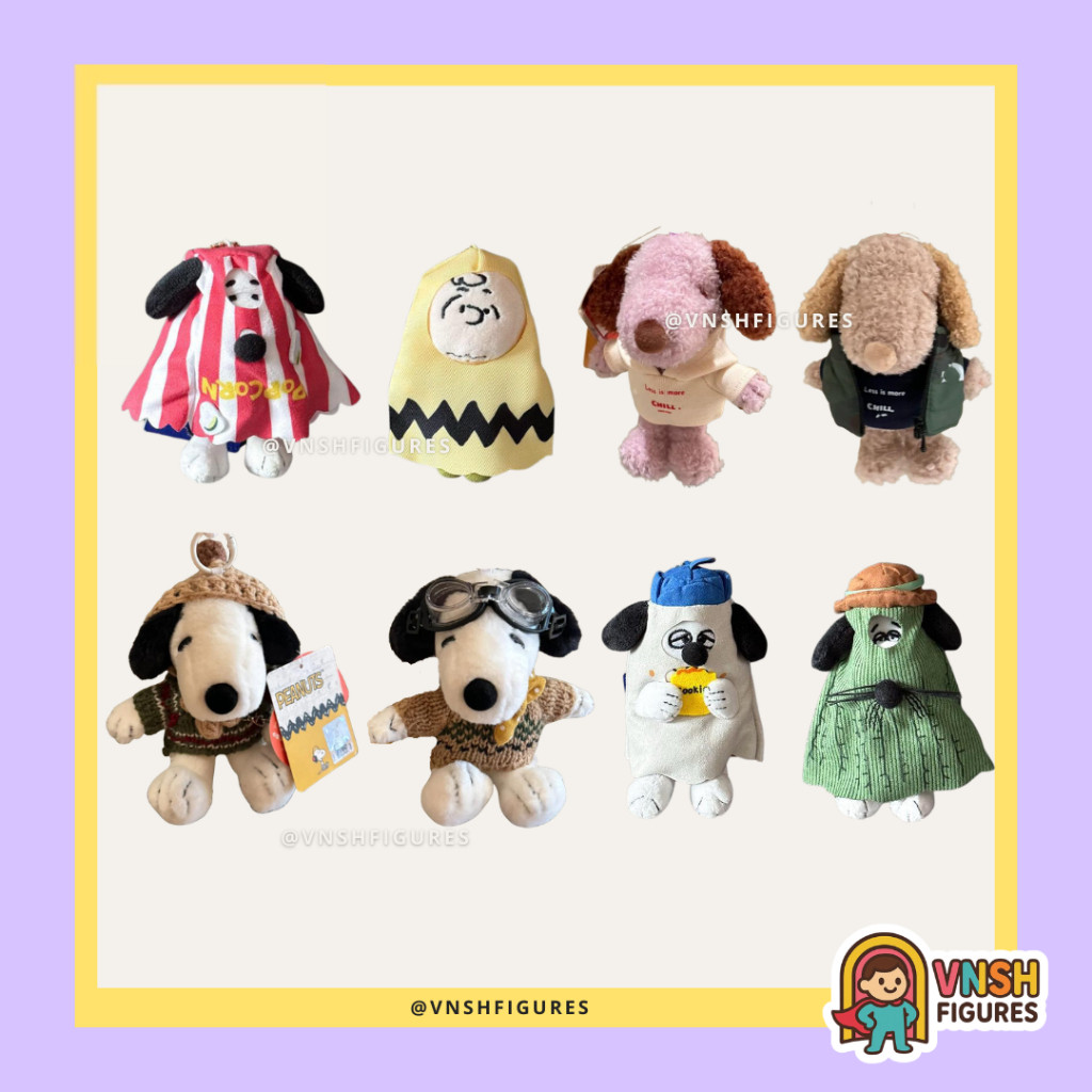RAFATA Snoopy Plush Keychain | Gantungan Boneka Plush Snoopy Lucu Gemoy Lembut untuk Tas Aksesori