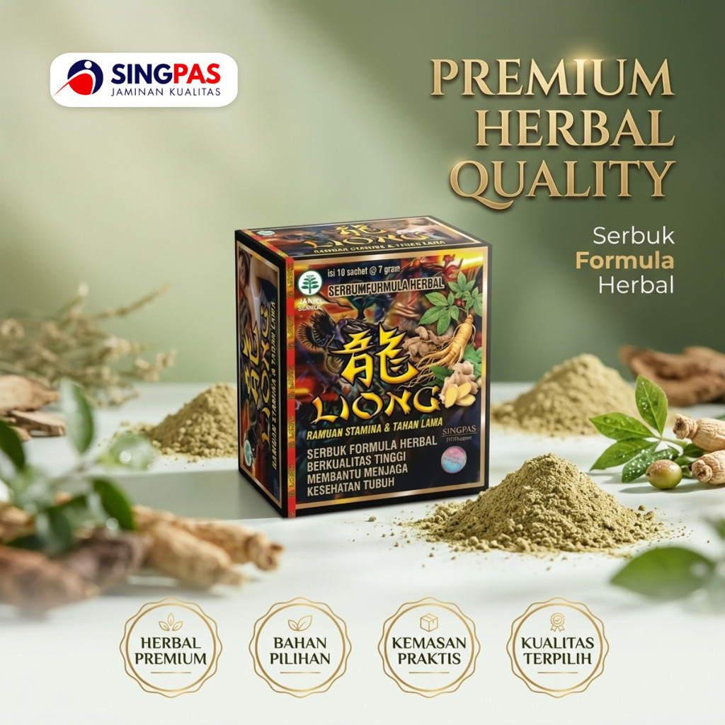 LIONG Jamu Herbal Serbuk Premium Isi 10 Sachet