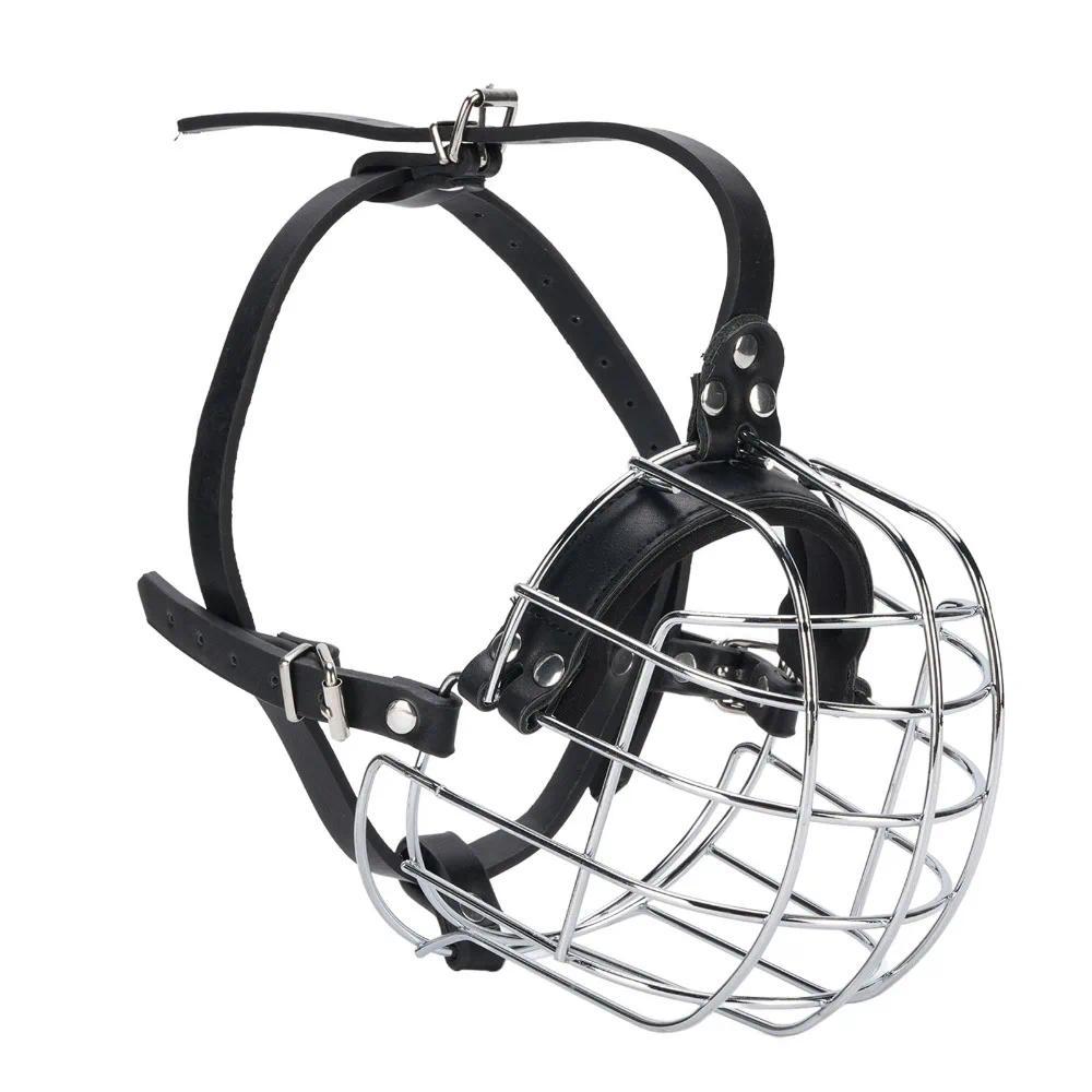 Metal Basket Dog Muzzle Breathable Design Adjustable Fit Anti Eat Muzzle Easy Clean Anti Slip Strap