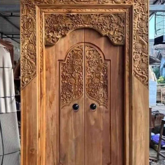 Pintu Angkul Angkul Bali | Pintu Gebyok Ukir Jati Jepara Minimalis | Pintu Ukiran Jepara Kayu Jati